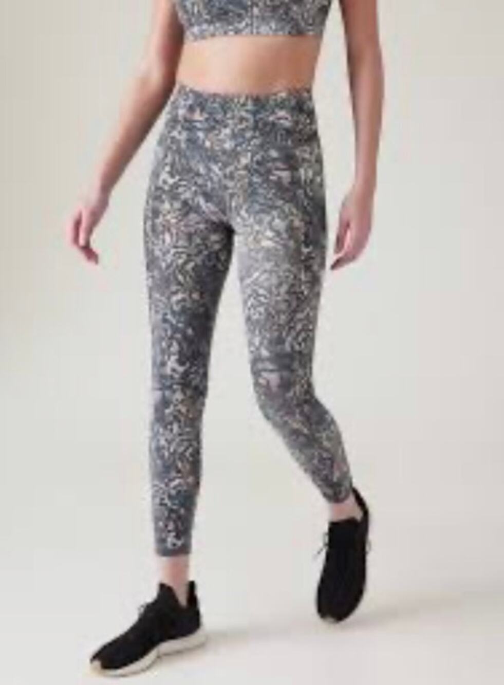 Athleta Ultimate Stash 7/8 Tight Workout Yoga Gray Pink Camo Small